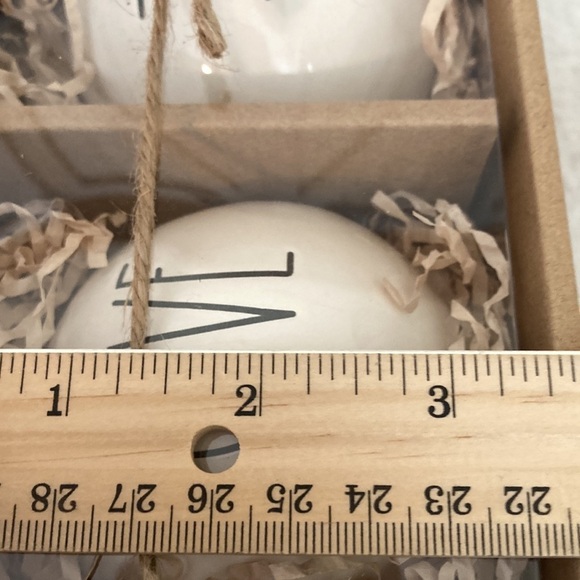 Rae Dunn Love Joy Wish Ceramic Ornaments - Picture 6 of 7